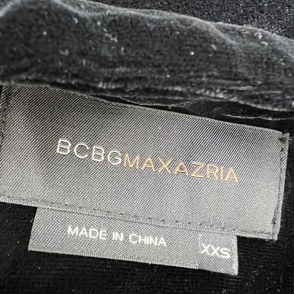 BCBGMAXAZRIA BLACK VELVET JACKET - Picture 3 of 8